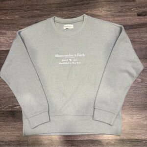 Abercrombie & Fitch Soft Af Cozy Sweater Long Sleeve Green Logo Women’s Medium